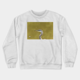 Profile of a Great Blue Heron Crewneck Sweatshirt